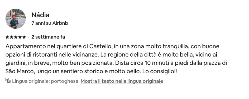 Recensione reale di un ospite in una struttura gestita da ReRent Group a Roma