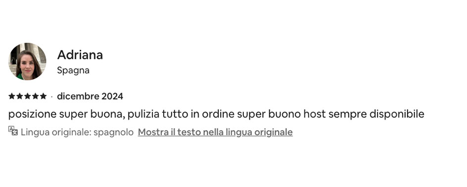 Recensione reale di un ospite in una struttura gestita da ReRent Group a Roma